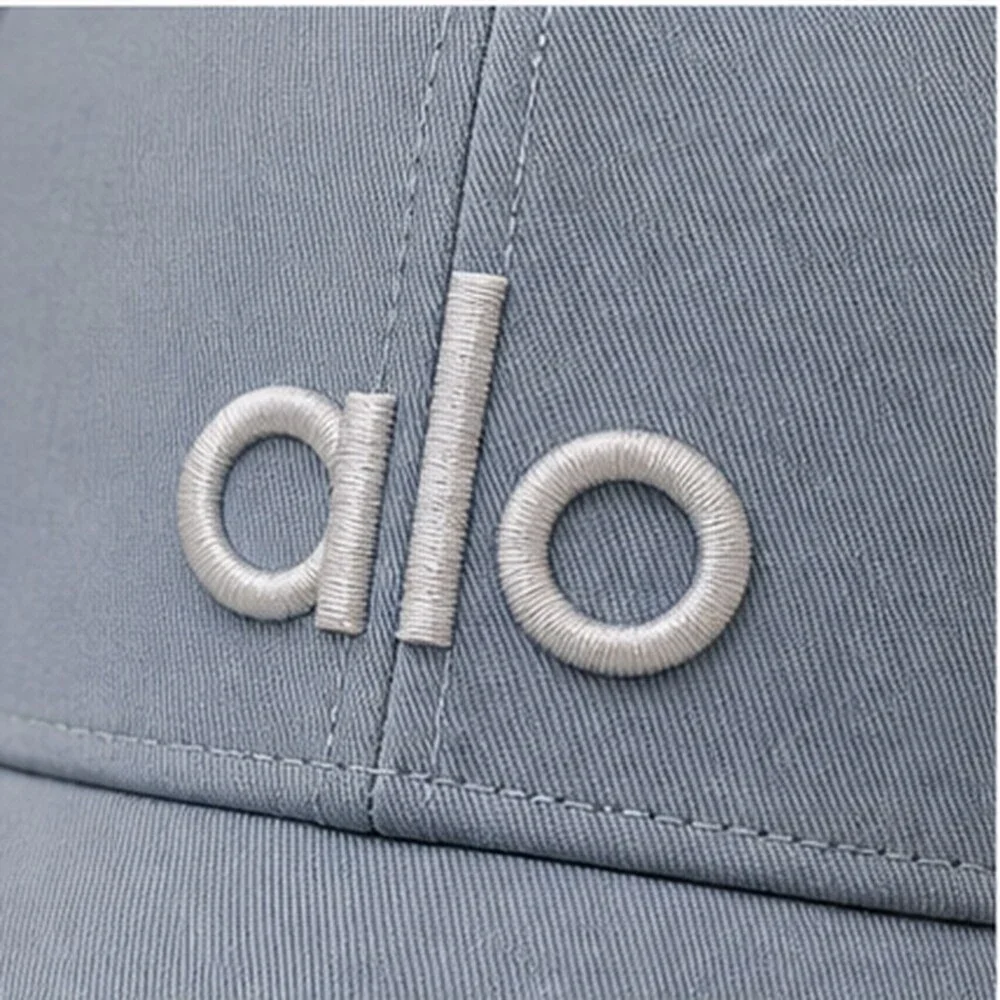ALO Yoga Mist Blue Gray Travel Mesh Trucker Cap Hat NWT